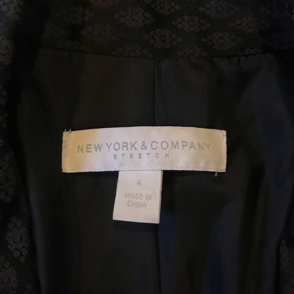 New York & Co Patterned Black Blazer - Picture 5 of 8